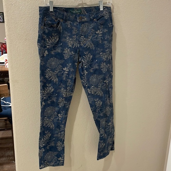 Lauren Ralph Lauren Jeans Co. Printed Denim Size 6 - Picture 1 of 4